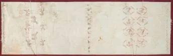 Paño de lino bordado encontrado como sudario en el relicario de Santa Susana. Taller de Asia Central, siglo XI. Lino y seda.