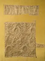 Fragmento de Panni Tartarici. Asia Central. Primera mitad del siglo XIV. Seda y oro.