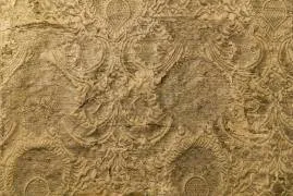 Fragmento de Panni Tartarici. Asia Central. Primera mitad del siglo XIV. Seda y oro. Detalle.