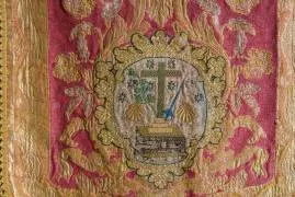 Capa pluvial hecha por Miguel Molero. Toledo, 1777. Seda y oro. Detalle