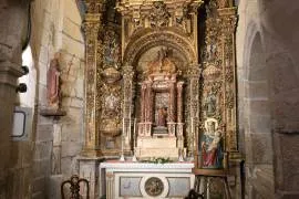Capilla de San Juan. Detalle del retablo con la imagen de Santa Salomé