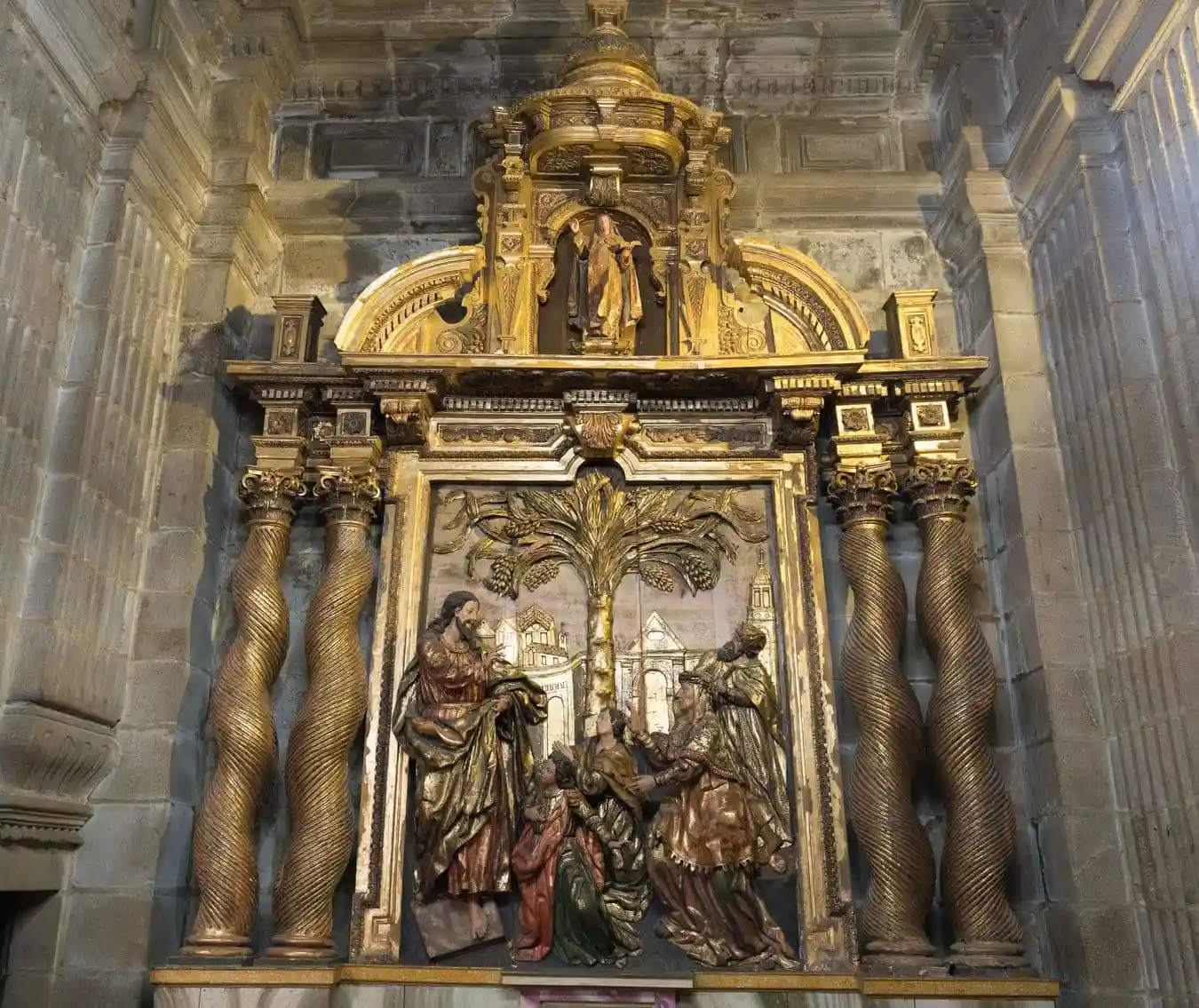 Retablo lateral de la capilla del Cristo de Burgos. La madre de los Zebedeos