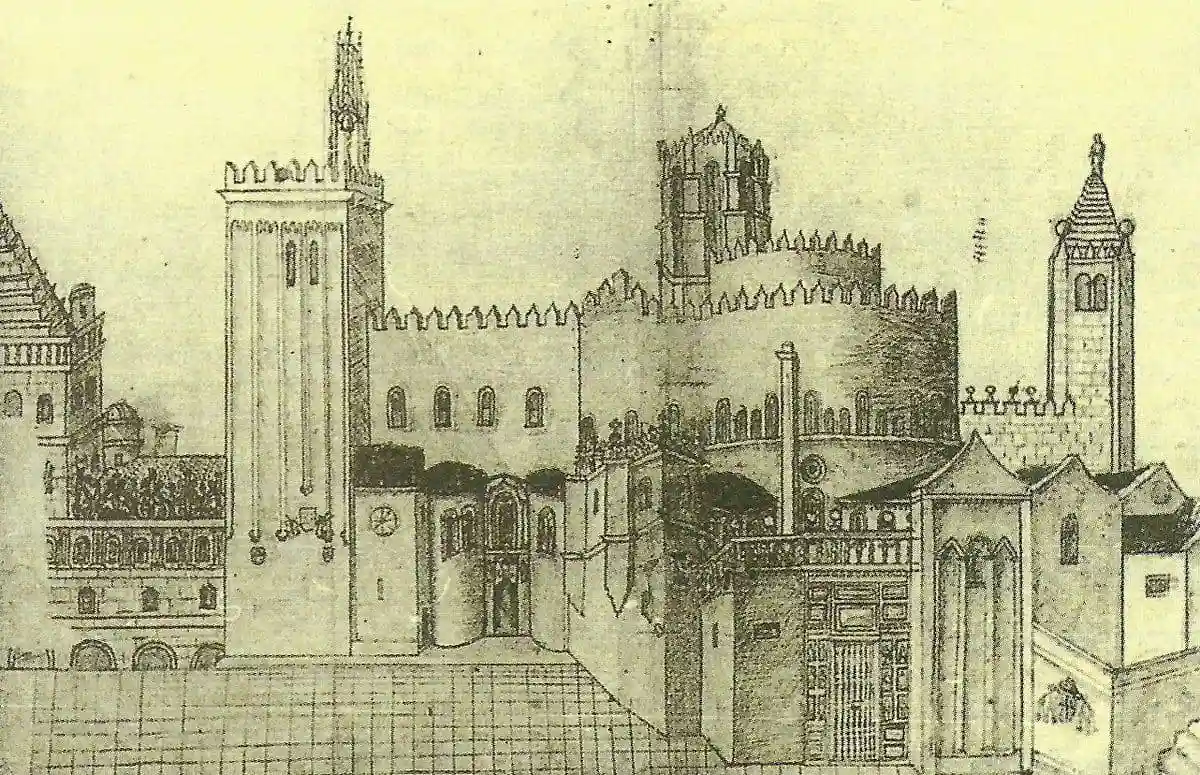 Dibujo José Vega y Verdugo. Archivo de la Catedral