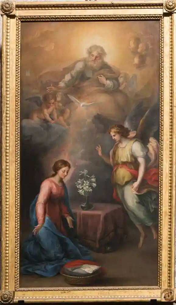 La Anunciación. Gregorio Ferro. Este cuadro está actualmente en la sacristía de la catedral.