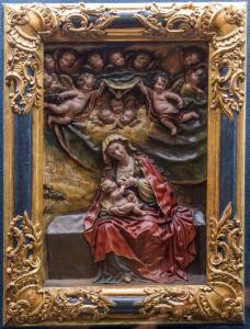 Relieve de la Virgen de la Leche de Luisa Roldán de hacia 1700.