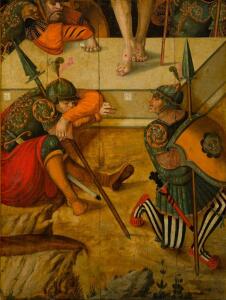 Tabla de la Resurrección. Juan Bautista Celma, 1569. Procede del antiguo cierre de la Capilla Mayor por la Girola. Óleo sobre tabla. En su otra cara está pintada la Adoración de los Reyes Magos.